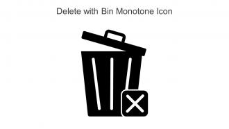 Delete With Bin Monotone Icon In Powerpoint Pptx Png And Editable Eps Format
