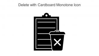 Delete With Cardboard Monotone Icon In Powerpoint Pptx Png And Editable Eps Format