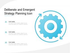 Deliberate and emergent strategy planning icon