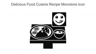 Delicious Food Cuisine Recipe Monotone Icon In Powerpoint Pptx Png And Editable Eps Format