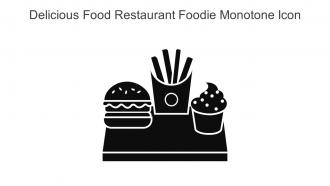 Delicious Food Restaurant Foodie Monotone Icon In Powerpoint Pptx Png And Editable Eps Format