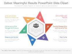 Deliver meaningful results powerpoint slide clipart
