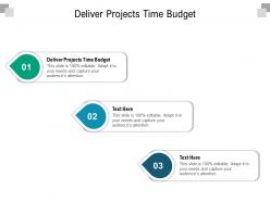 Deliver projects time budget ppt powerpoint presentation outline infographic template cpb
