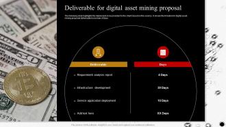 Deliverable For Digital Asset Mining Proposal Ppt Infographic Template Backgrounds