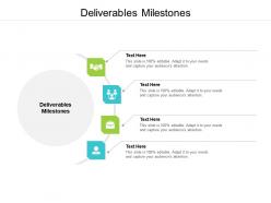 Deliverables milestones ppt powerpoint presentation infographics template cpb