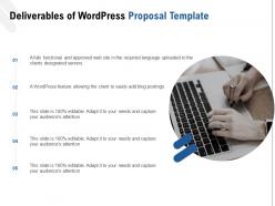 Deliverables Of WordPress Proposal Template Ppt Powerpoint Presentation Styles Diagrams