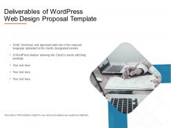 Deliverables of wordpress web design proposal template powerpoint presentation slides