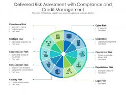 Delivered risk assessment with compliance and credit management