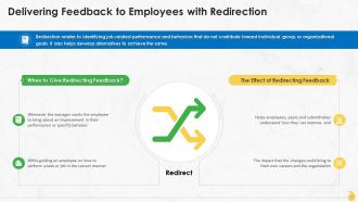 Delivering Feedback To Employees With Redirection Training Ppt