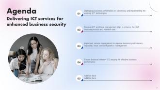 Delivering ICT Services For Enhanced Business Security Powerpoint Presentation Slides Strategy CD V Editable Content Ready