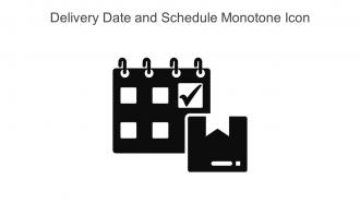 Delivery Date And Schedule Monotone Icon In Powerpoint Pptx Png And Editable Eps Format