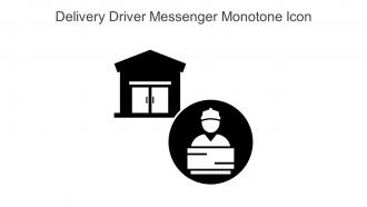Delivery Driver Messenger Monotone Icon In Powerpoint Pptx Png And Editable Eps Format