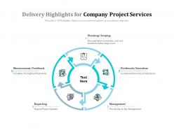 Delivery highlights for company project services