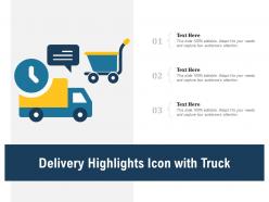 Delivery highlights icon with truck