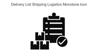 Delivery List Shipping Logistics Monotone Icon In Powerpoint Pptx Png And Editable Eps Format