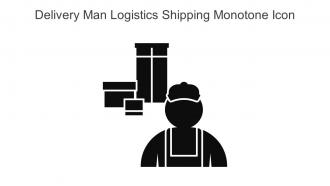 Delivery Man Logistics Shipping Monotone Icon In Powerpoint Pptx Png And Editable Eps Format