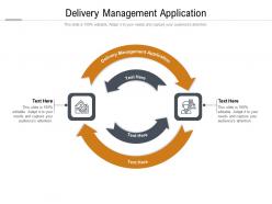 Delivery management application ppt powerpoint presentation show cpb