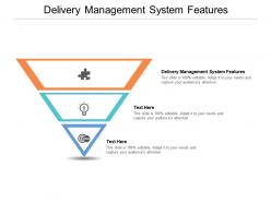 Delivery management system features ppt powerpoint presentation styles examples cpb