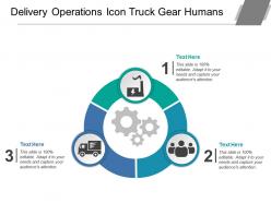 Delivery Operations Icon Truck Gear Humans