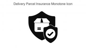 Delivery Parcel Insurance Monotone Icon in powerpoint pptx png and editable eps format