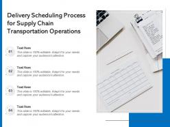 Delivery Scheduling Process For Supply Chain Transportation Operations
