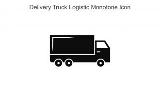 Delivery Truck Logistic Monotone Icon In Powerpoint Pptx Png And Editable Eps Format