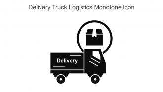 Delivery Truck Logistics Monotone Icon In Powerpoint Pptx Png And Editable Eps Format