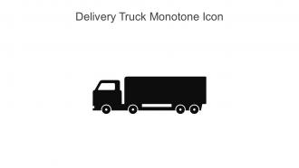 Delivery Truck Monotone Icon In Powerpoint Pptx Png And Editable Eps Format