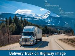 Delivery truck on highway image