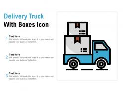 Delivery truck with boxes icon