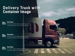 Delivery truck with container image