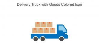 Delivery Truck With Goods Colored Icon In Powerpoint Pptx Png And Editable Eps Format