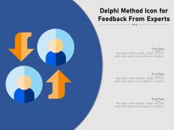 Delphi method icon for feedback from experts