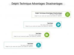 Delphi technique advantages disadvantages ppt powerpoint presentation summary cpb