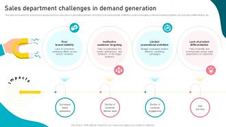 Demand Creation Strategies To Boost Sales Department Challenges In Demand Generation