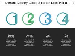 Demand delivery career selection local media placement businesses cpb