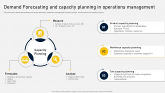 Demand Forecasting And Capacity Planning In Operations Management