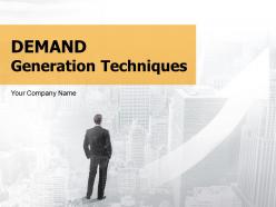 Demand Generation Techniques Powerpoint Presentation Slides