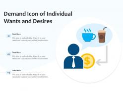 Demand icon of individual wants and desires