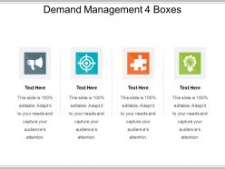 Demand management 4 boxes