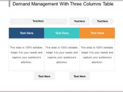 Demand management with three columns table