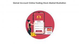 Demat Account Online Trading Stock Market Illustration