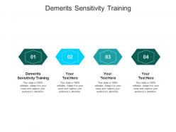 Demerits sensitivity training ppt powerpoint presentation pictures shapes cpb