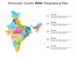 Democratic country india geographical map