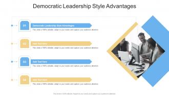 Democratic Leadership Style Advantages In Powerpoint And Google Slides Cpb