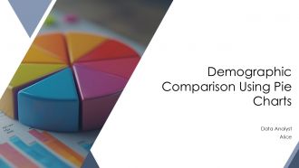 Demographic Comparison Using Pie Charts PPT Mockup AT
