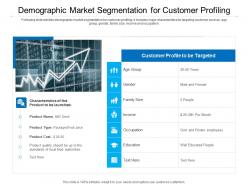 Demographic market segmentation for customer profiling