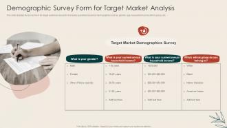 Demographic Survey Form For Target Market Analysis