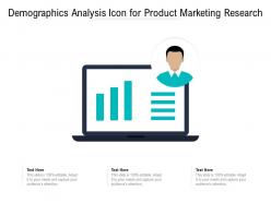 Demographics analysis icon for product marketing research