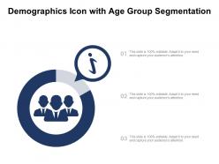 Demographics icon with age group segmentation